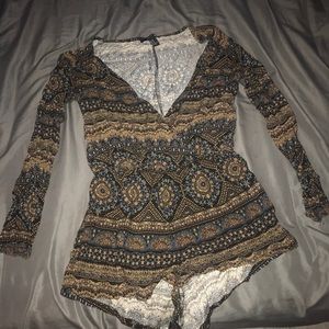 Patterned romper